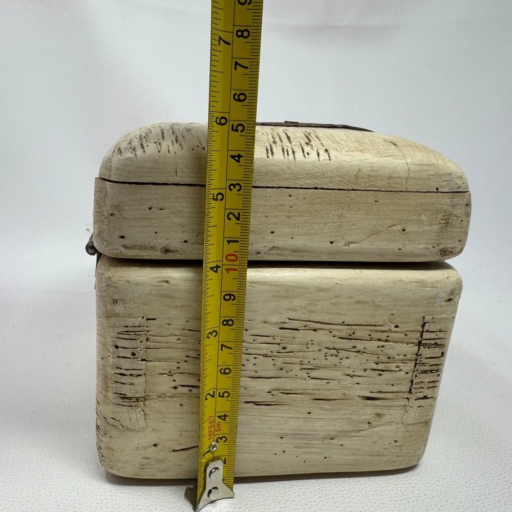 Vintage Wood Cigar Box Locking Hasp NORMA Hinges Distressed No Key 8in